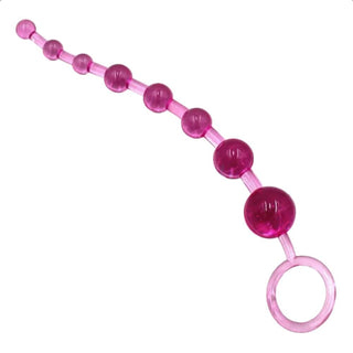 A detailed image of the dimensions of the toy, including lengths and diameters of the beads.