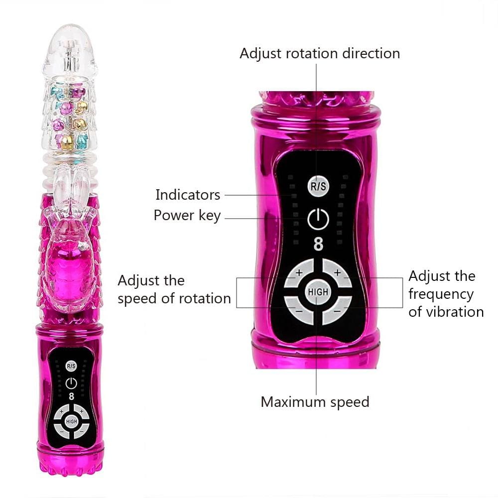 Displaying an image of Scaly Pleasure 32-Frequency Rotating Vibrator G-spot for G-spot stimulation