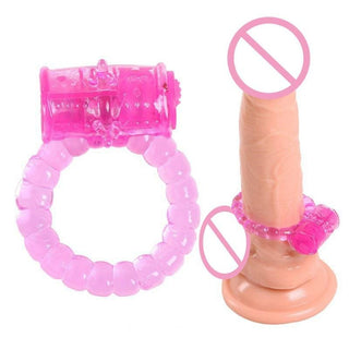 Here is an image of a Clear Beaded Ring | Durable and Powerful Vibrating Ring for intimate moments and unforgettable experiences.