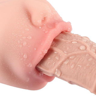 An image showcasing the realistic design of Pleasure Male Stroker Realistic Blowjob for heightened pleasure.