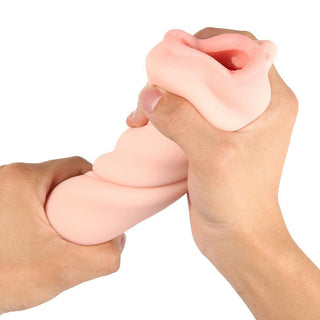A detailed image of Pleasure Male Stroker Realistic Blowjob with powerful suction capability for intense pleasure.