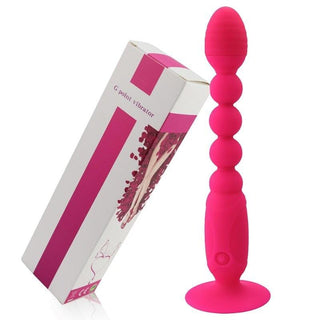 Intense Anal Bead Vibrator showcasing oval-shaped entry point and varying bead sizes for unique sensations.