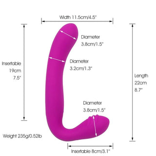 Rechargeable L-Shaped Pegging Strapless Dildo providing a new realm of intimate experiences and thrills.