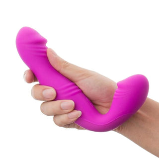Rechargeable L-Shaped Pegging Strapless Dildo with varying lengths and widths for maximum pleasure.
