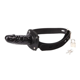This is an image of Slaves Face Strapon showcasing a black PU leather harness with adjustable straps for comfortable wear.