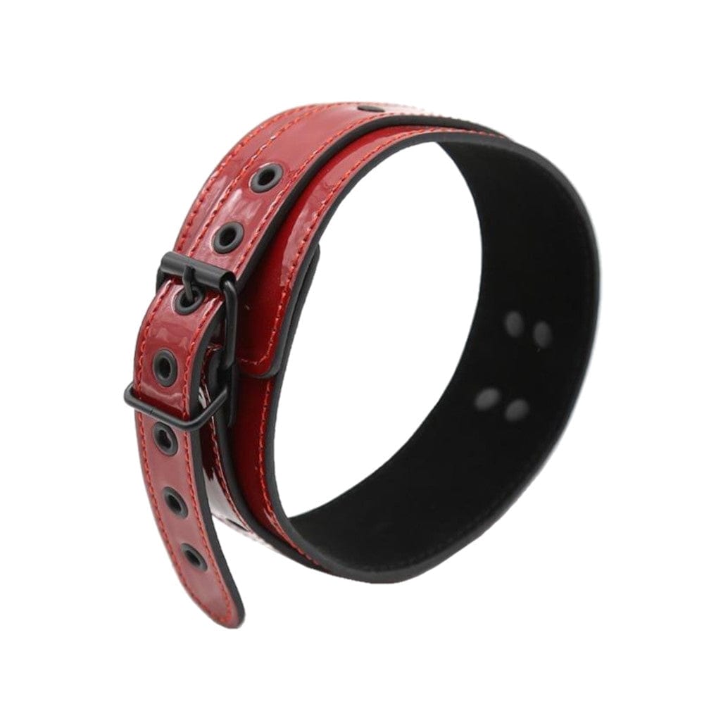This is an image of the Well Crafted Leather BDSM Choker with a two-layered design for a fashionable look.