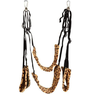 Leopard print intimate swing for sex designed for comfort and durability