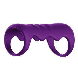 Presenting an image of Double Lock Erection Enhancement Ring in purple color crafted from premium silicone.