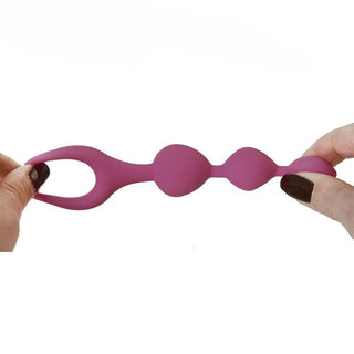 Rose Red Silicone Ball String made of high-grade silicone for a smooth and pleasurable experience.