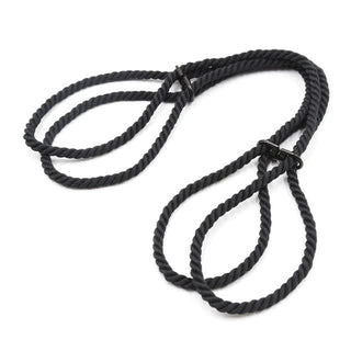 What you see is an image of Hogtie Punishment S&M Rope in Soft Extreme Nylon, showcasing adjustable length and diameter for customized fit.