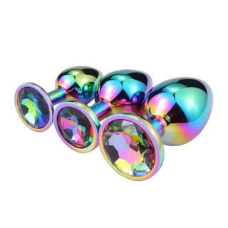 Colorful Jewel Metallic 3-Piece Princess Anal Training Kit