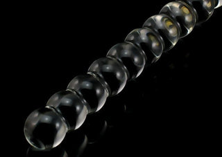 Transparent Large Glass Anal Beads made from premium quality glass for safety and comfort.