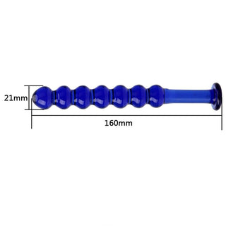 Explore the world of pleasure with an image of Smooth Penetration Blue Anal Beads, designed for self-exploration and intimate satisfaction.