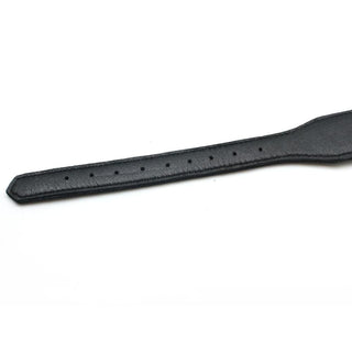 Black Leather BDSM Kitten Collar measuring 20.9 in length and 1.5-2 in width for a secure fit.