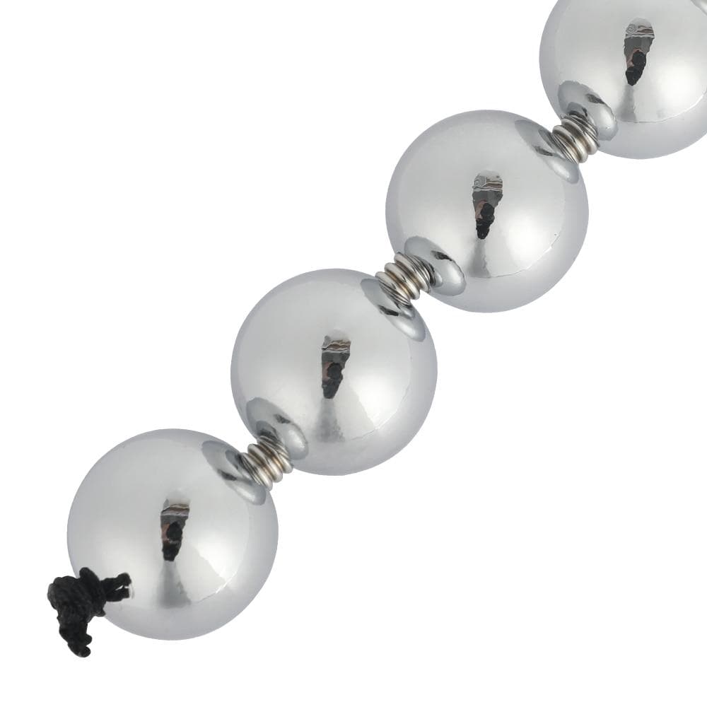You are looking at an image of the smooth, glossy finish of the stainless steel spheres