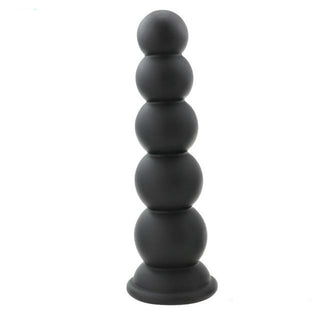 Featuring an image of Anal Masturbation Silicone Beads in black and pink colors, designed for versatile sensations and pleasure.
