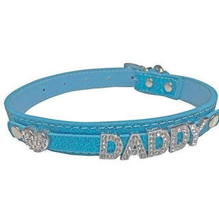This is an image of Daddies Little Girl Choker Non-Leather Collar in sleek black color.