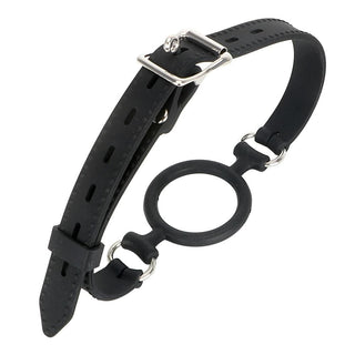 Black Silicone Gag Ring specifications: Color - Black, Material - Silicone, Length - 22.44 inches, Ring Diameter - 1.50 inches.
