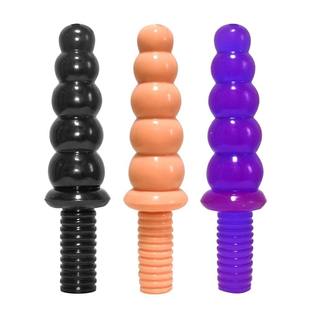 Observe an image of Extreme Dilation Gay Beads in purple color made from silicone material.