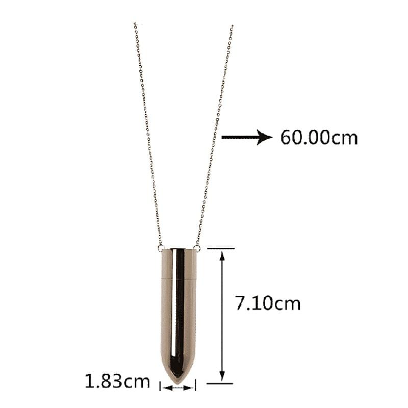 Purple Invasion Necklace Bullet Vibrator Remote Couple specifications: Length - 23.62 inches, Vibrator - 2.80 inches, Width - 0.72 inches.
