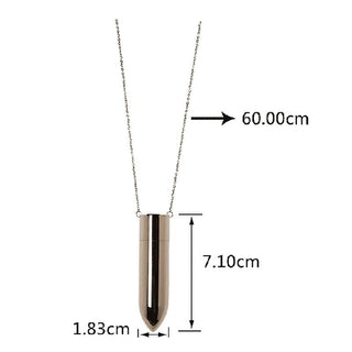 Purple Invasion Necklace Bullet Vibrator Remote Couple specifications: Length - 23.62 inches, Vibrator - 2.80 inches, Width - 0.72 inches.