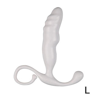 What you see is an image of Ergonomic Aneros Anal Tickler Stimulator specifications including color, material, length, and width.