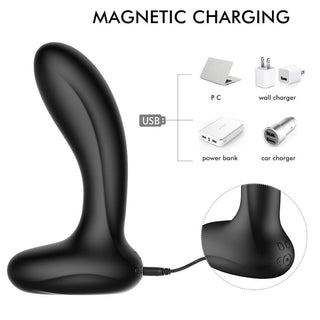 A picture of a remote control prostate massager crafted for comfort with a base of 2.99 for stability.