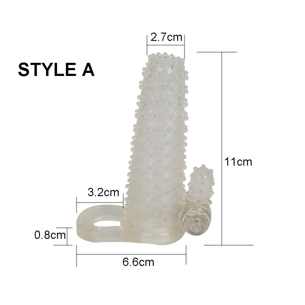 Check out an image of Single-Frequency Hollow Vibrating Cock Sleeve Extender featuring smooth texture for enhanced comfort.