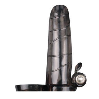 What you see is an image of Single-Frequency Hollow Vibrating Cock Sleeve Extender with 4.33 inches total length and 2.60 inches base.