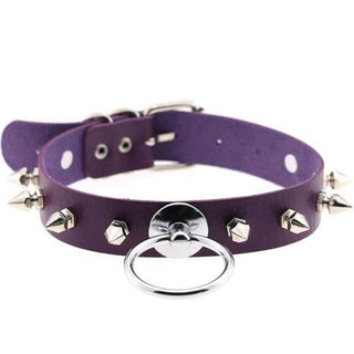 Gothic Colored Leather Collar or Choker