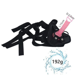 Black strap-on dildo with flared base and O-ring for secure play
