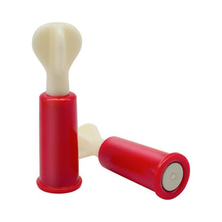Presenting an image of Powerful Red Plastic Stimulator Sucker Toy Nipples, designed to intensify sensation and pleasure.
