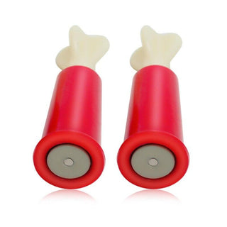 Powerful Red Plastic Stimulator Sucker Toy Nipples made of safe and durable ABS plastic for intense pleasure.