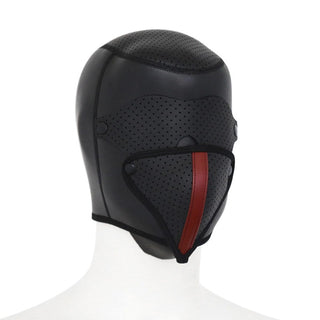 Erotic Leather Bondage Mask with detachable pads for heightened sensations.