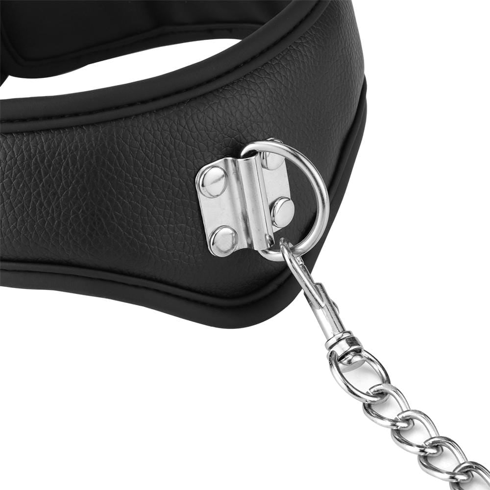 View of Slave Restraint Collar Non O Ring Choker Bondage Submissive Play