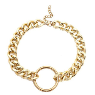 In the photograph, you can see an image of Submissive Day Wear Jewelry Necklace Chain Choker in gold and silver colors.