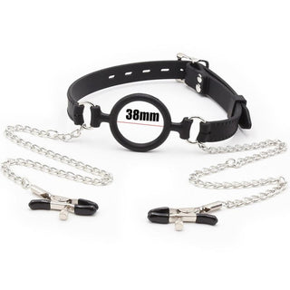Visual representation of Oral Bondage Gear, demonstrating the adjustable belt-type strap for a comfortable and secure fit during intense moments.