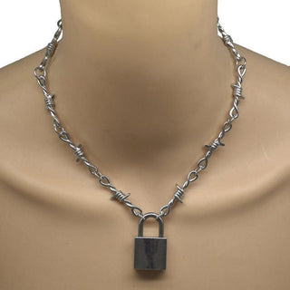 Bondage Fetish Permanent Choker in silver made of iron alloy, a symbol of dominance and submission.