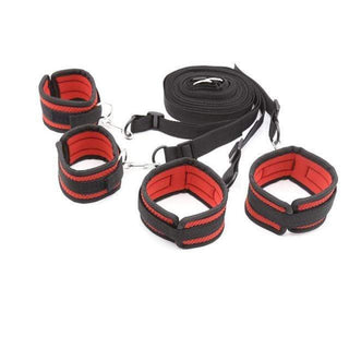 A visual representation of the high-quality nylon material used in the Sadistic 4-Point Bondage Bed Restraints Strap System for durability and comfort.