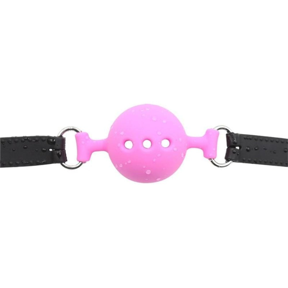 Premium silicone and PU leather candy gag for safe and exciting playtime.