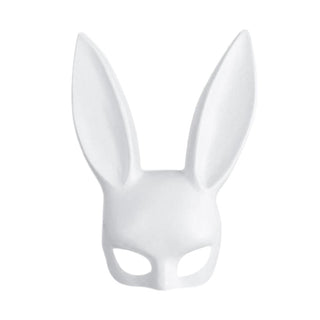 This is an image of the white Pet Play Bunny Mask Bondage, designed for playful seduction.