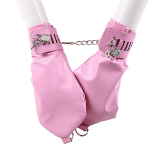Stylish Leather Mitten Arm Sex Cuff Strap for Pink Play Restraints