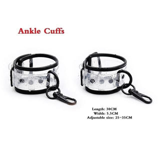 This is an image of Sexy Transparent Strap Cuff for Adult Ankle Sex, offering secure grip and exciting visual appeal.
