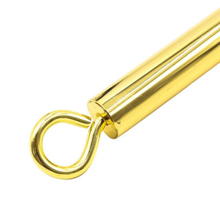 Metal bondage bar with luxurious gold color, smooth texture, and easy-to-clean non-porous material.