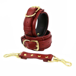 A visual representation of the exquisite style and craftsmanship of the Pink Leather Restraints