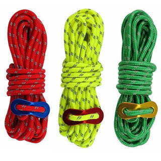 You are looking at an image of Super Strong Kinbaku Paracord Rope Play in red, green, and yellow colors, made from polypropylene fiber, 4 meters in length, and 0.16 inch in diameter.