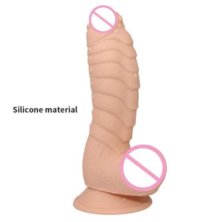 This is an image of an Armor-Like Uncut 8 Inch Fantasy Dildo With Suction Cup, perfect for deep penetration and maximum pleasure.
