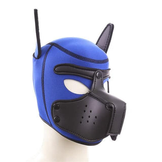 A playful and seductive BDSM pup hood mask for creating unforgettable romantic adventures.