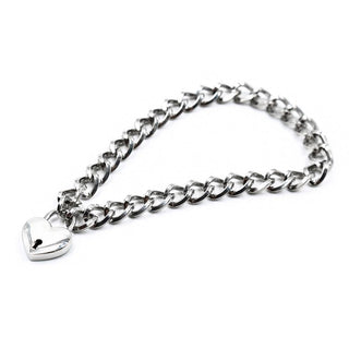 Metal Chainlike Locking Necklace Chain Choker