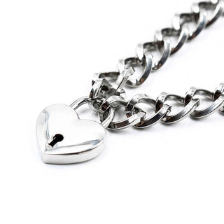 Metal Chainlike Locking Necklace Chain Choker made of high-quality iron for lasting durability and cool metallic sensation.